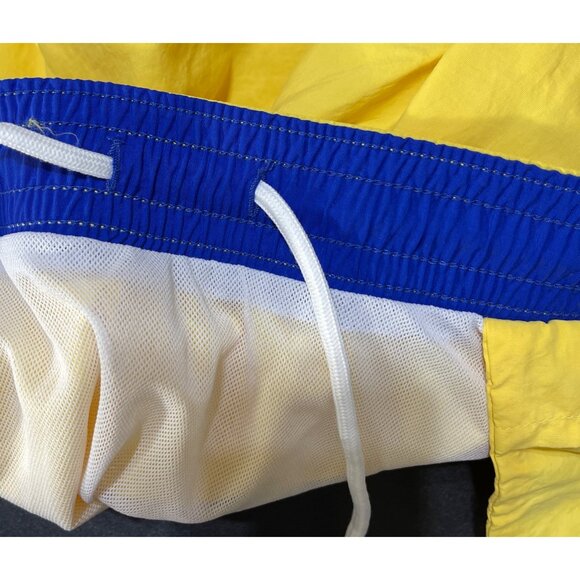 Polo Ralph Lauren Swim Trunks Pony Logo Size 2X Big Yellow Blue - Picture 3 of 9